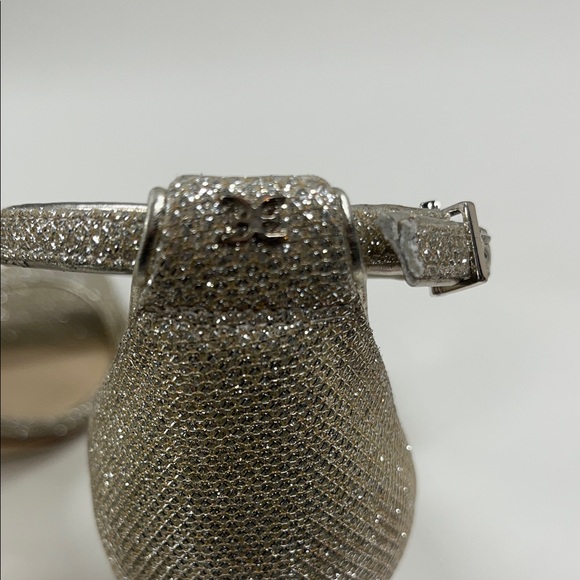 New Sam Edelman Yaro Block Heel Sandal in Metallic Sparkle Size 8.5 - Picture 6 of 9